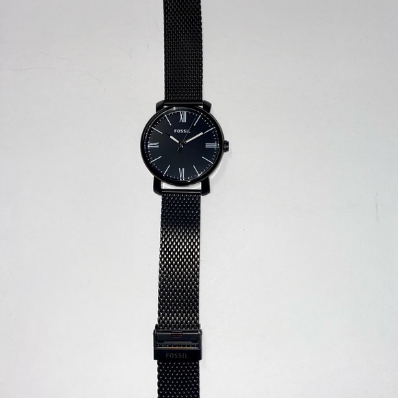 Fossil Watch Rhett Three-Hand Black Stainless Steel Watch - Picture 2 of 5